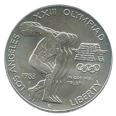 1983 Los Angeles Olympics Silver $1 (Capsule)